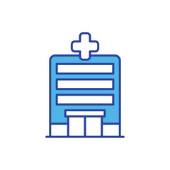 Hospital icon vector stock illustration