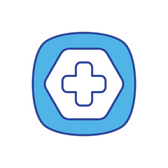 Medical Cross icon vector stock illustration