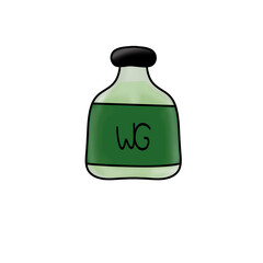 glass bottle with money