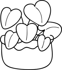 Cute cartoon, gardening, spring, trees, flowers, garden, illustration, hand drawn