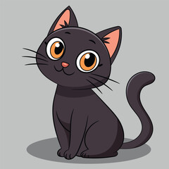 Cute bombay cat cartoon posing vector illustration