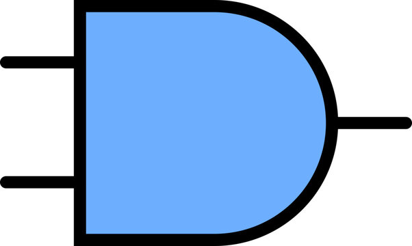 AND Logic Gate Diagram Graphic Illustrator