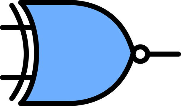 XNOR Logic Gate Diagram Graphic Illustrator