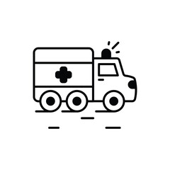 Ambulance icon vector stock illustration