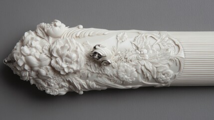 Ornate ivory comb handle