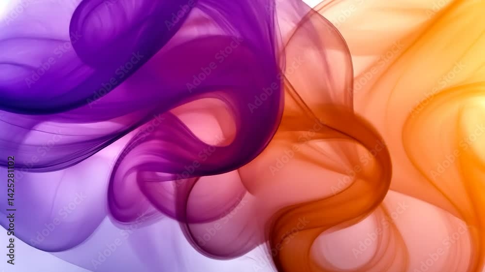 Poster abstract swirling colorful smoke patterns.