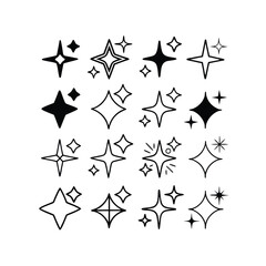 black and white stars