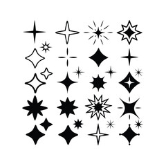set of vector snowflakes