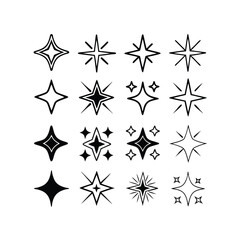 black and white stars