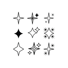 black and white stars