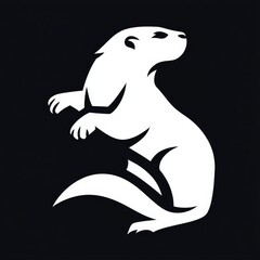 Obraz premium a minimalist otter logo