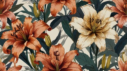 bouquet of orange lilies