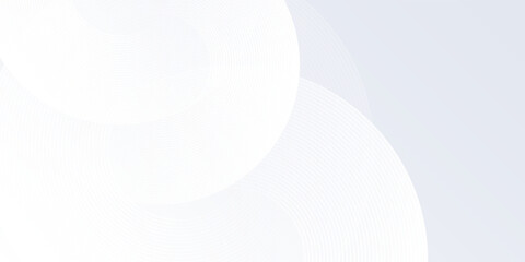 Vector white background with white circle lines. Digital future technology abstract modern simple