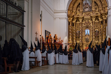 celebración de las procesiones de las fiestas de Semana Santa en Valladolid España 