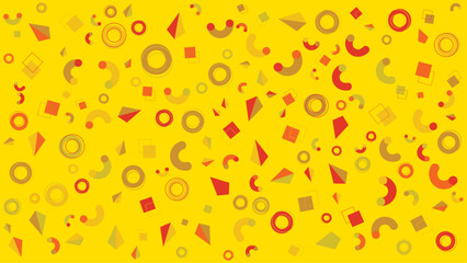 Yellow and red brown shapes on a vibrant background. Perfect for abstract designs, social media posts, digital art projects, and advertising.