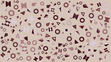 Pattern of brown and white geometric shapes. Great for background designs, textile print, digital art, and packaging templates.