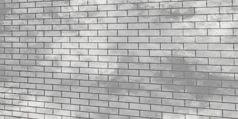 Abstract white brick wall texture for pattern background. wide panorama.eps10