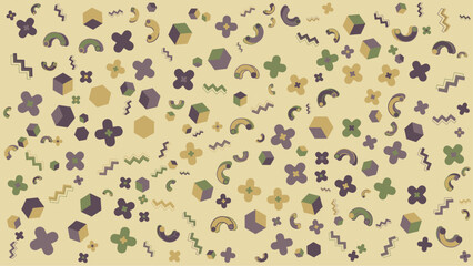 Seamless pattern of abstract shapes perfect for backgrounds, textiles, stationery, and packaging designs with a modern and artistic flair.