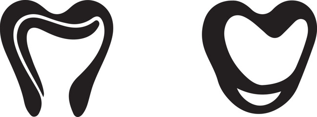 vector tooth icon vector