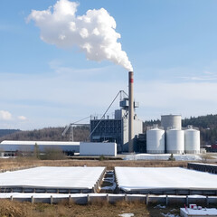 Obraz premium Paper and pulp mill