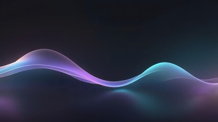 Futuristic 3D fluid waves with neon gradient colors and smooth dynamic movement, perfect for abstract backgrounds