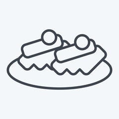 Icon Beshbarmak. related to Kazakhstan symbol. line style. design editable