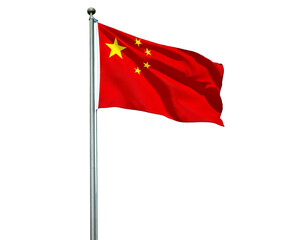  Flag of Chinese on pole 
