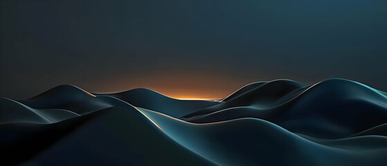 Abstract Landscape of Dark Hills