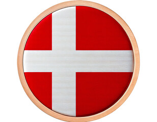 Obraz premium Flag of Denmark flat icon 