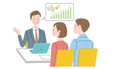 資産運用　相談　夫婦　投資　ビジネスマン