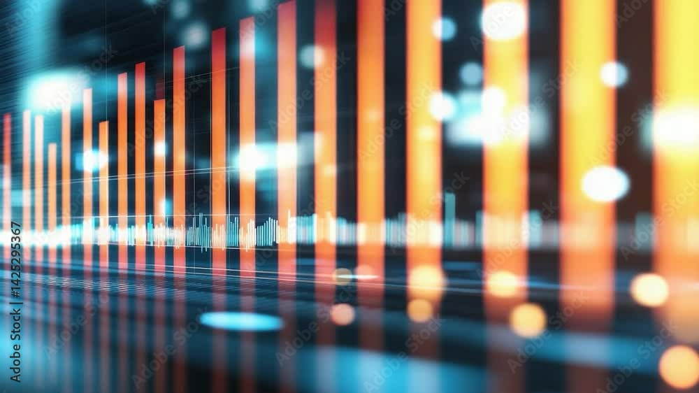 Aufkleber abstract financial data visualization.