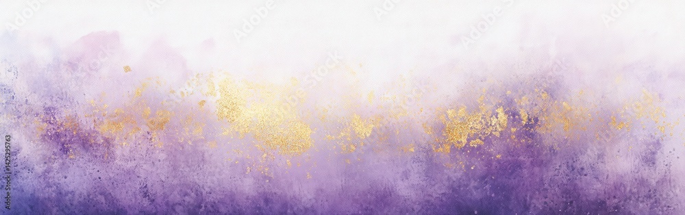 Poster subtle pencil strokes and stains in gradient lavender and gold tones for delicate artistic backgroun
