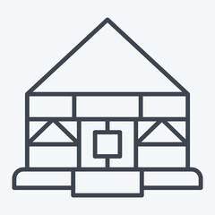 Icon Yurt. related to Kazakhstan symbol. line style. design editable