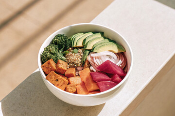 "Vibrant Vegan Bowl for Clean Eating and Healthy Lifestyle"