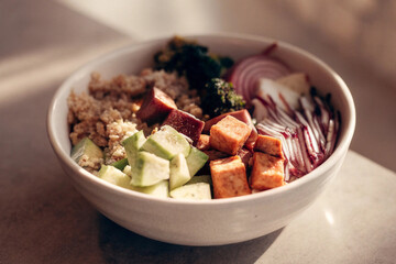 "Vibrant Vegan Bowl for Clean Eating and Healthy Lifestyle"