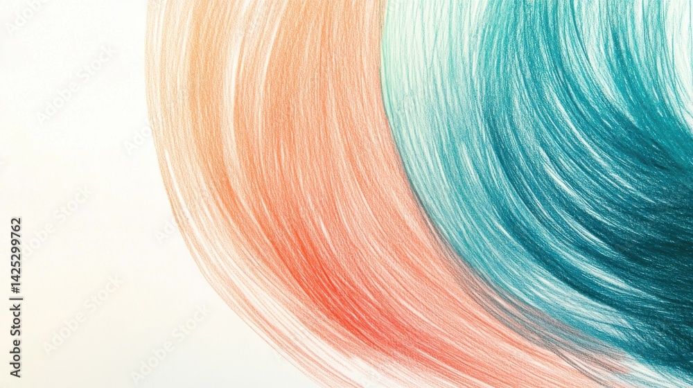 Poster Elegant pencil strokes gradient within a circle create an abstract texture evoking a sense of movement and artistic expression.