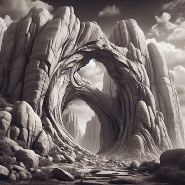 Colossal Rock intricate patterns sculp