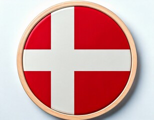 Obraz premium Flag of Denmark flat icon 