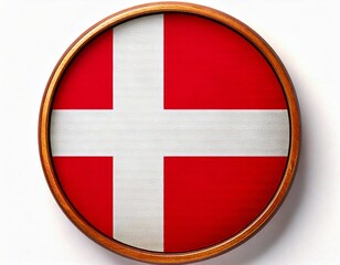 Obraz premium Flag of Denmark flat icon 