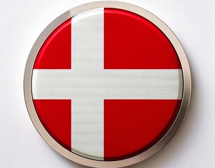 Obraz premium Flag of Denmark flat icon 