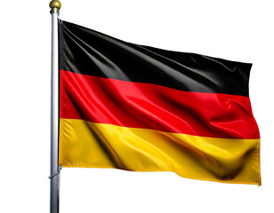 Naklejka premium Waving German flag representing national pride and patriotism