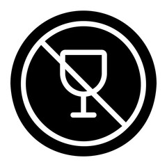 no alcohol glyph icon