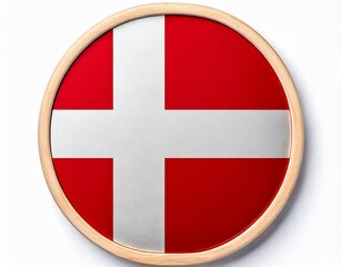 Obraz premium Flag of Denmark flat icon 