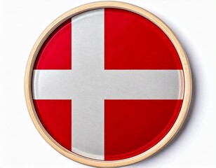 Obraz premium Flag of Denmark flat icon 