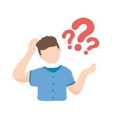 man with question mark