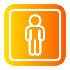 restroom gradient icon