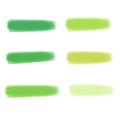 set of colored markers green