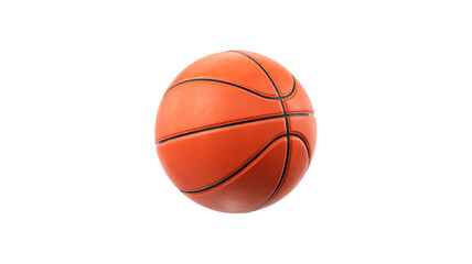 3D Orange Basketball isolated on transparent background