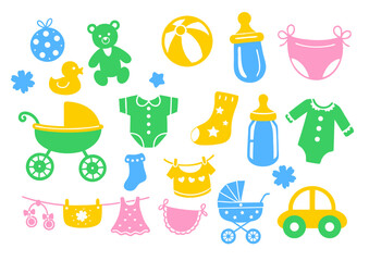 baby icons set