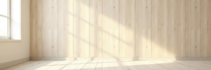 Naklejka premium Light, bleached wood paneling, vertical grain , lumber, wooden wall, wood panel
